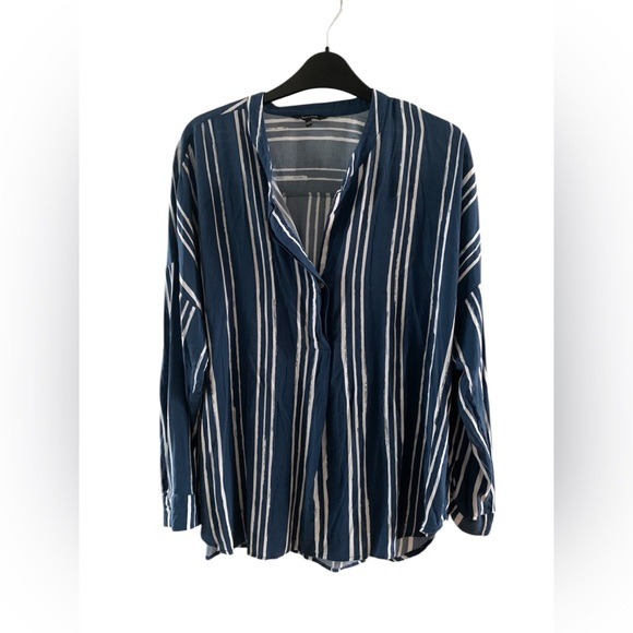 RW&CO. Blouse Blue & White size US XL - Picture 1 of 6